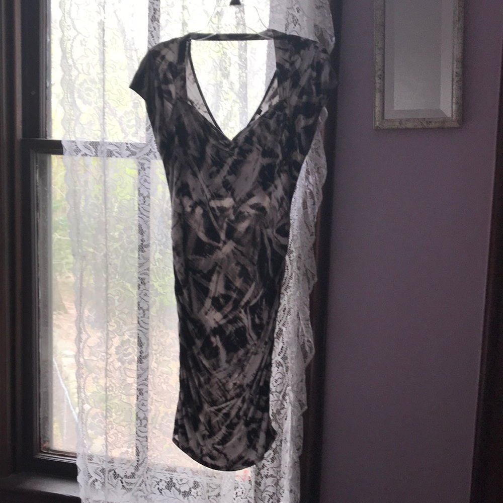 Black and white cocktail dress